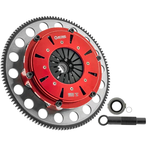 Action Clutch [04-21 WRX STI] 8.5 Inch Twin Disc Race Kit with Steel Flywheel - Push Type Conversion