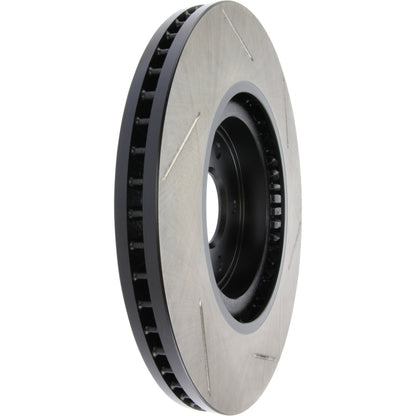StopTech Power Slot [09 Nissan 350Z, 09-19 Nissan 370Z, 08-13 Infiniti G37] Sport Slotted Front Right Rotor - Black E-Coated