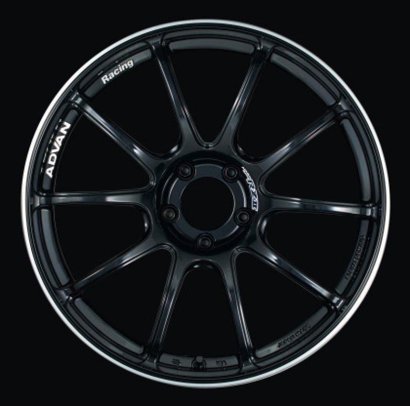 Advan RZII 17x8.0 +45 5x114.3 Racing Gloss Black & Ring Wheel - JDMuscleSPK745786