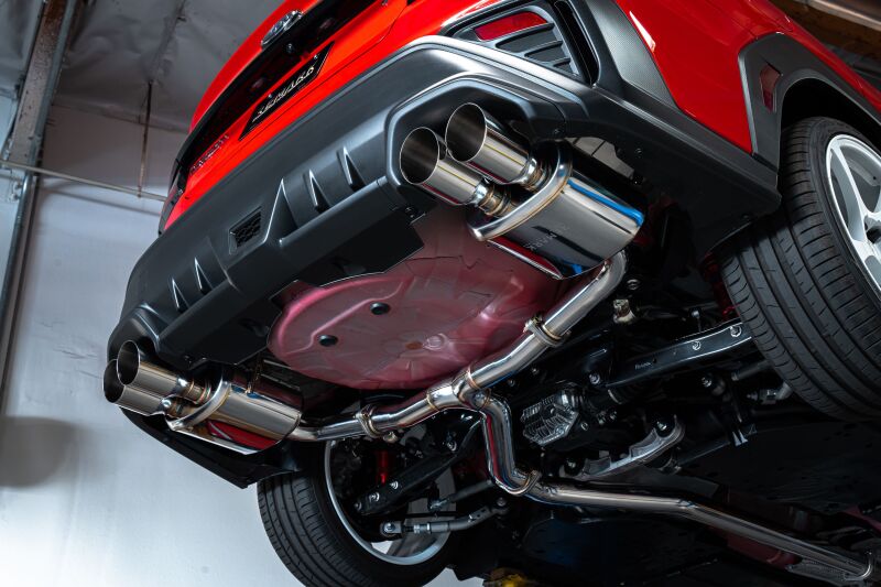 Remark [22-26 WRX] Stainless Steel Quad-Tip Resonated Cat-Back Exhaust - remRK-C4076S-02C