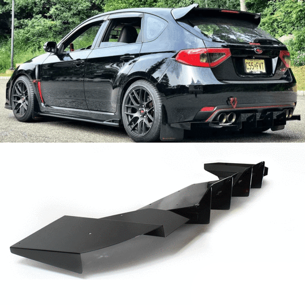 AeroflowDynamics [11 - 14 WRX/STI] Rear Diffuser V1 (Hatchback) - JDMuscleDiffusers and Vortex Generatorsafdsku-19753362691Gloss jet black