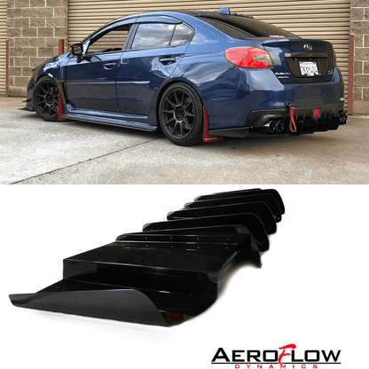 AeroflowDynamics [15 - 21 Wrx/Sti] Rear Diffuser V1 - JDMuscleDiffusers and Vortex GeneratorsAFD-VA-AL-DIFF-V1-MBKMatte black