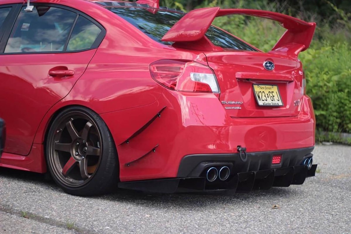 AeroflowDynamics [15 - 21 Wrx/Sti] Rear Diffuser V1 - JDMuscleDiffusers and Vortex GeneratorsAFD-VA-AL-DIFF-V1-MBKMatte black