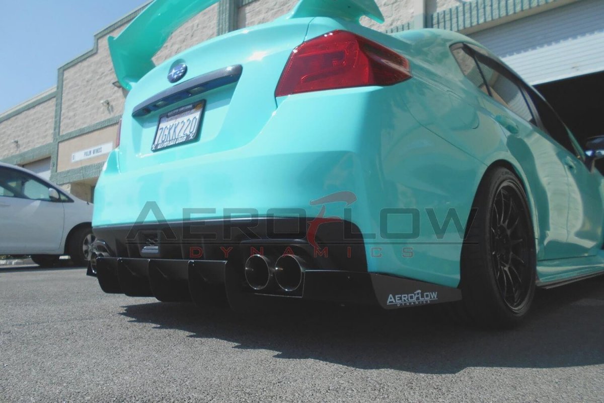 AeroflowDynamics [15 - 21 Wrx/Sti] Rear Diffuser V1 - JDMuscleDiffusers and Vortex GeneratorsAFD-VA-AL-DIFF-V1-MBKMatte black