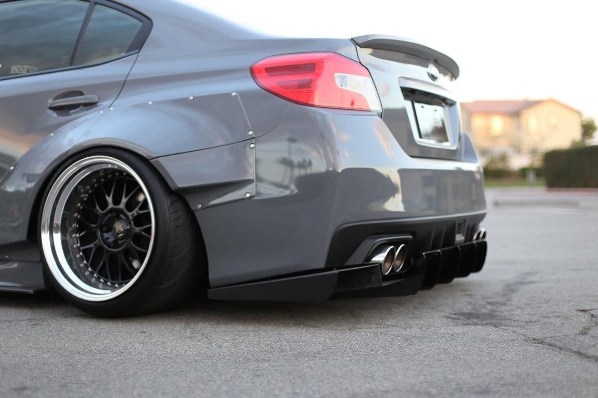 AeroflowDynamics [15 - 21 Wrx/Sti] Rear Diffuser V1 - JDMuscleDiffusers and Vortex GeneratorsAFD-VA-AL-DIFF-V1-MBKMatte black