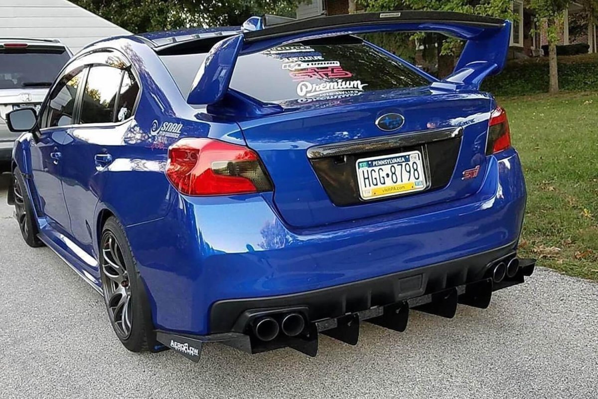 AeroflowDynamics [15 - 21 Wrx/Sti] Rear Diffuser V1 - JDMuscleDiffusers and Vortex GeneratorsAFD-VA-AL-DIFF-V1-MBKMatte black