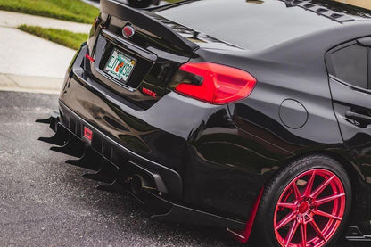 AeroflowDynamics [15 - 21 Wrx/Sti] Rear Diffuser V5 (Aggressive) - JDMuscleDiffusers and Vortex GeneratorsAFD-VA-AL-DIFF-V5-GBKGloss jet black