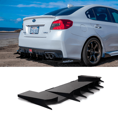 AeroflowDynamics [15 - 21 Wrx/Sti] Rear Diffuser V5 (Aggressive) - JDMuscleDiffusers and Vortex GeneratorsAFD-VA-AL-DIFF-V5-GBKGloss jet black