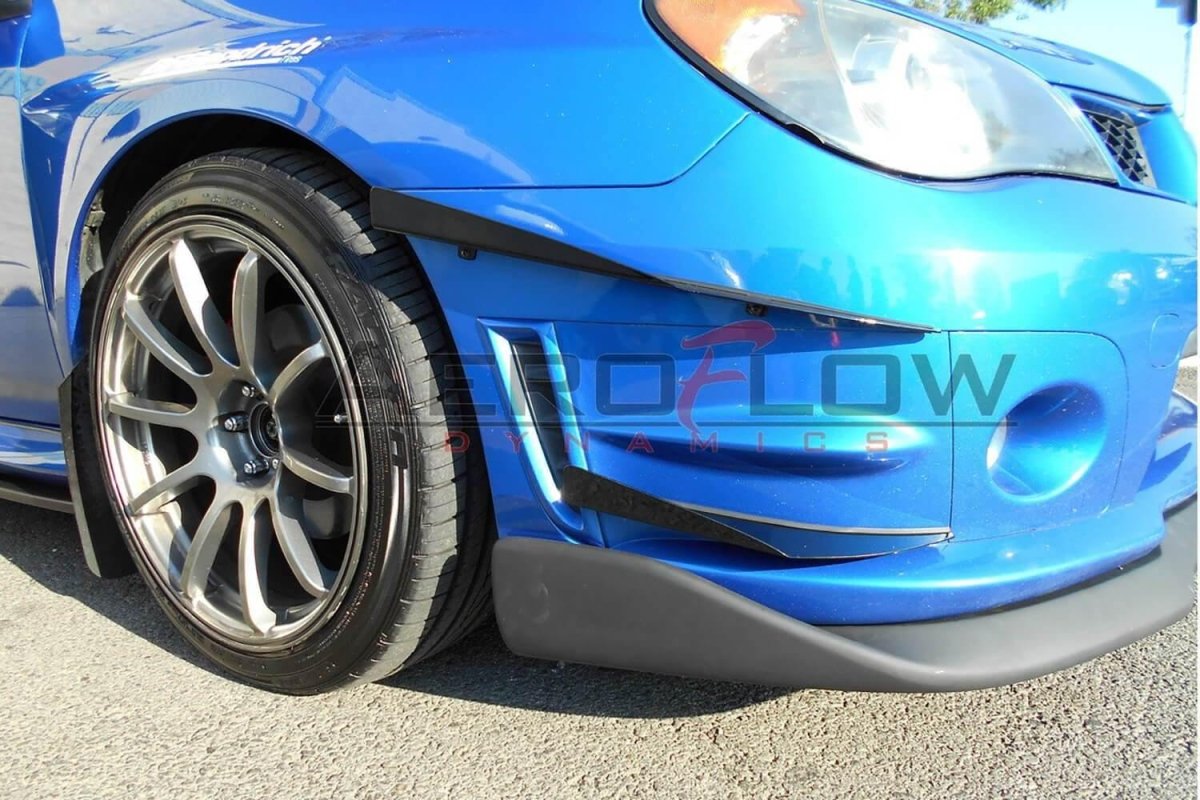AeroflowDynamics 2006 - 2007 Subaru Wrx/Sti Front Bumper Canards V2 - JDMuscleCanardssku-4420716739