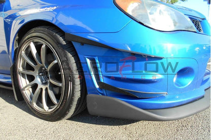 AeroflowDynamics 2006 - 2007 Subaru Wrx/Sti Front Bumper Canards V2 - JDMuscleCanardssku-4420716739