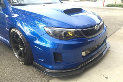 AeroflowDynamics 2008 - 2014 Subaru Wrx/Sti Carbon Fiber Front Splitter - JDMuscleFront Wind Splittersku-5616910275STI LIP