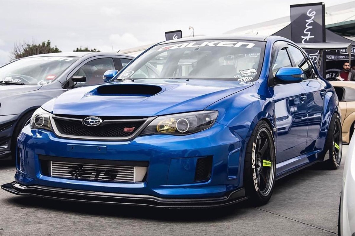 AeroflowDynamics 2008 - 2014 Subaru Wrx/Sti Carbon Fiber Front Splitter - JDMuscleFront Wind Splittersku-5616910275STI LIP