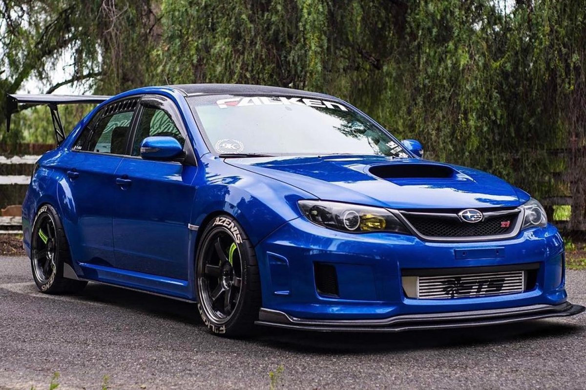 AeroflowDynamics 2008 - 2014 Subaru Wrx/Sti Carbon Fiber Front Splitter - JDMuscleFront Wind Splittersku-5616910275STI LIP