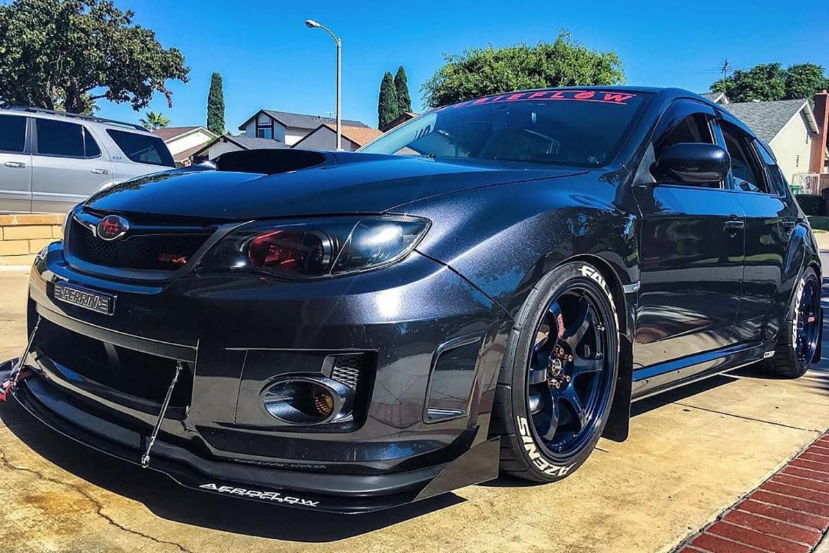 AeroflowDynamics 2008 - 2014 Subaru Wrx/Sti Front Splitter V2 - JDMuscleFront Wind SplitterAFD-08WRX-AL-SPLT-V2-STISTI LIP