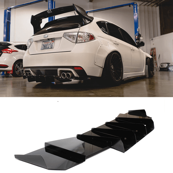 AeroflowDynamics 2011 - 2014 Subaru Wrx/Sti Rear Diffuser V2 (Hatchback Models Only) - JDMuscleDiffusers and Vortex Generatorssku-3338932256792Gloss jet black