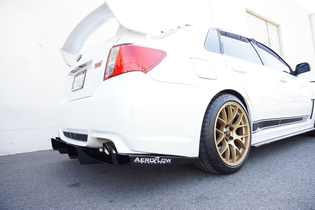 AeroflowDynamics 2011 - 2014 WRX/STI Rear Diffuser (Sedan Only V2) - JDMuscleDiffusers and Vortex Generatorssku-3366351699992Matte black
