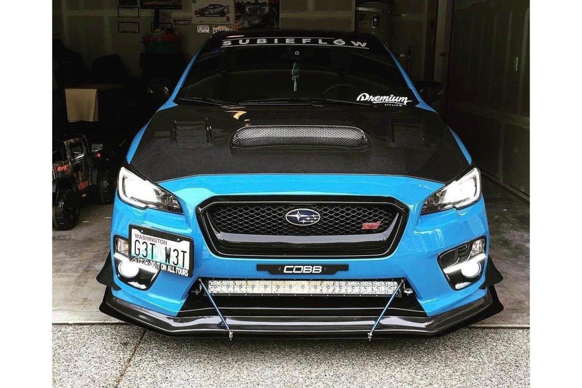 AeroflowDynamics 2015 - 2021 Subaru Wrx/Sti Front Splitter V2 - JDMuscleFront Wind Splittersku-42892616564952NO LIPNo Liner