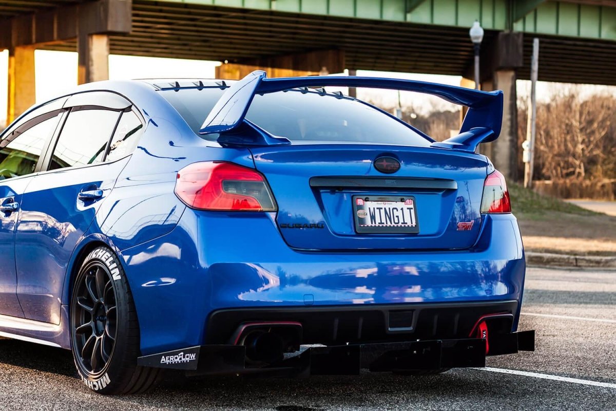 AeroflowDynamics 2015 - 2021 Subaru Wrx/Sti Rear Diffuser V2 - JDMuscleRear DiffusersAFD-VA-AL-DIFF-V2-GBKGloss jet black