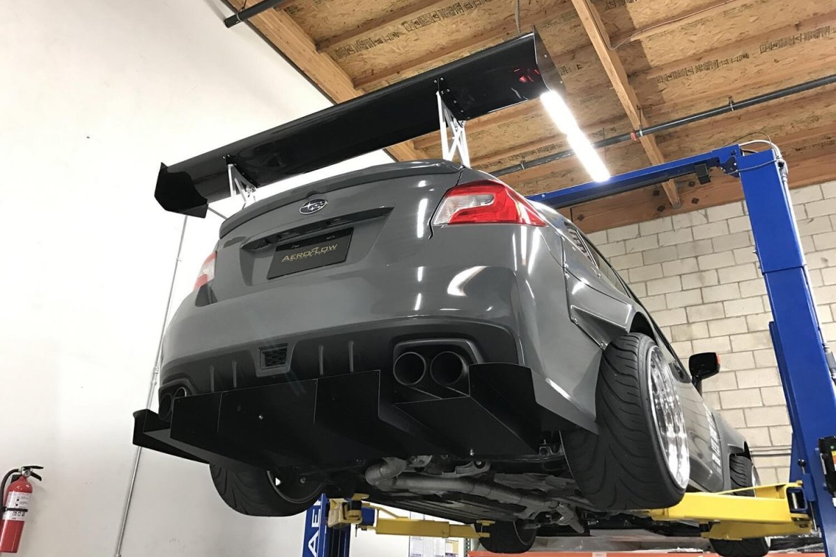 AeroflowDynamics 2015 - 2021 Subaru Wrx/Sti Rear Diffuser V2 - JDMuscleRear DiffusersAFD-VA-AL-DIFF-V2-GBKGloss jet black