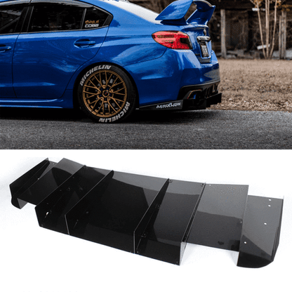 AeroflowDynamics 2015 - 2021 Subaru Wrx/Sti Rear Diffuser V2 - JDMuscleRear DiffusersAFD-VA-AL-DIFF-V2-GBKGloss jet black