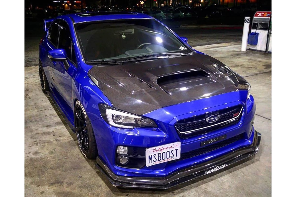 AeroflowDynamics 2015 - 2021 Subaru Wrx/Sti Splitter (Carbon Fiber) - JDMuscleFront Wind Splitter15CFS1STI LIP