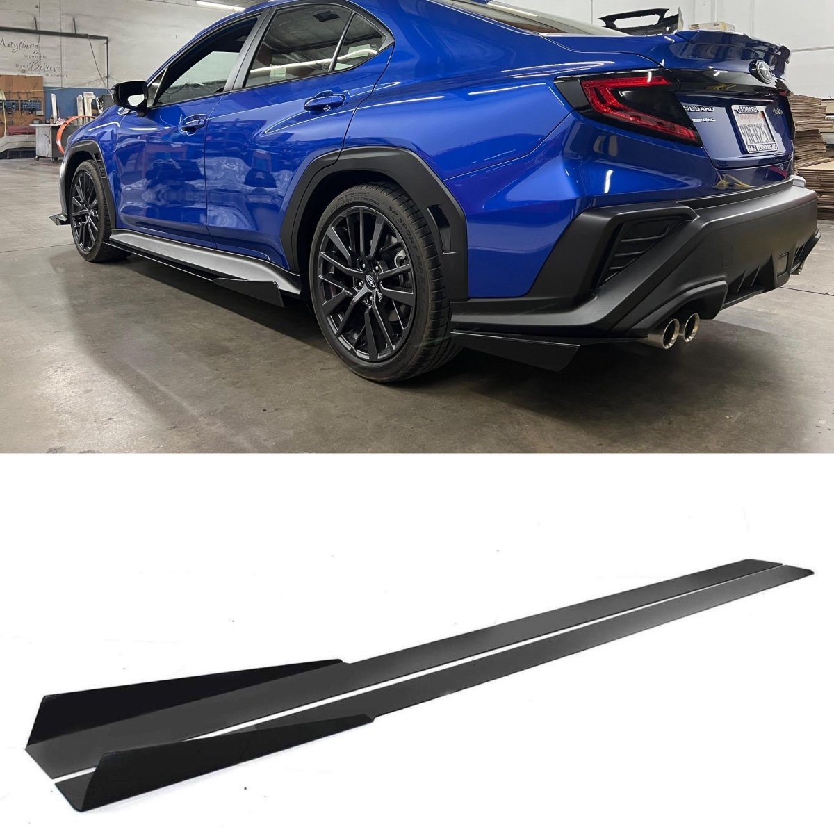 AeroflowDynamics 2022+ WRX Side Skirt Extension V7 - JDMuscleSide SkirtsAFD-VB-AL-SS-EXT-V7-NOLINENo Liner