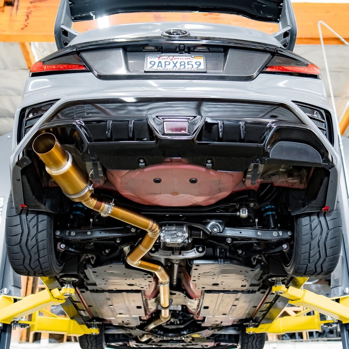 AeroflowDynamics [22 - 26 WRX] AFD F1 Titanium Single Exit Catback Exhaust - JDMuscleCat Back Exhaust System22WRX-F1-TSE-CAT-GOLDGold Titanium