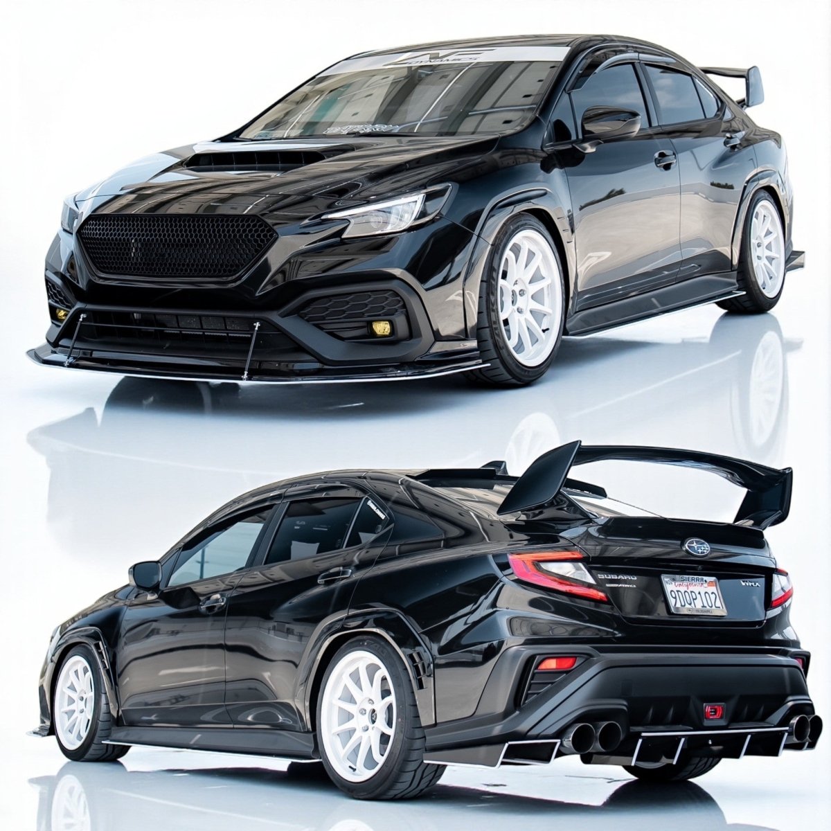 AeroflowDynamics [22 - 26 WRX] AFD Paint Matched Fender Flares - JDMuscleFendersVB-D4S-FNDFLRCrystal Black Silica