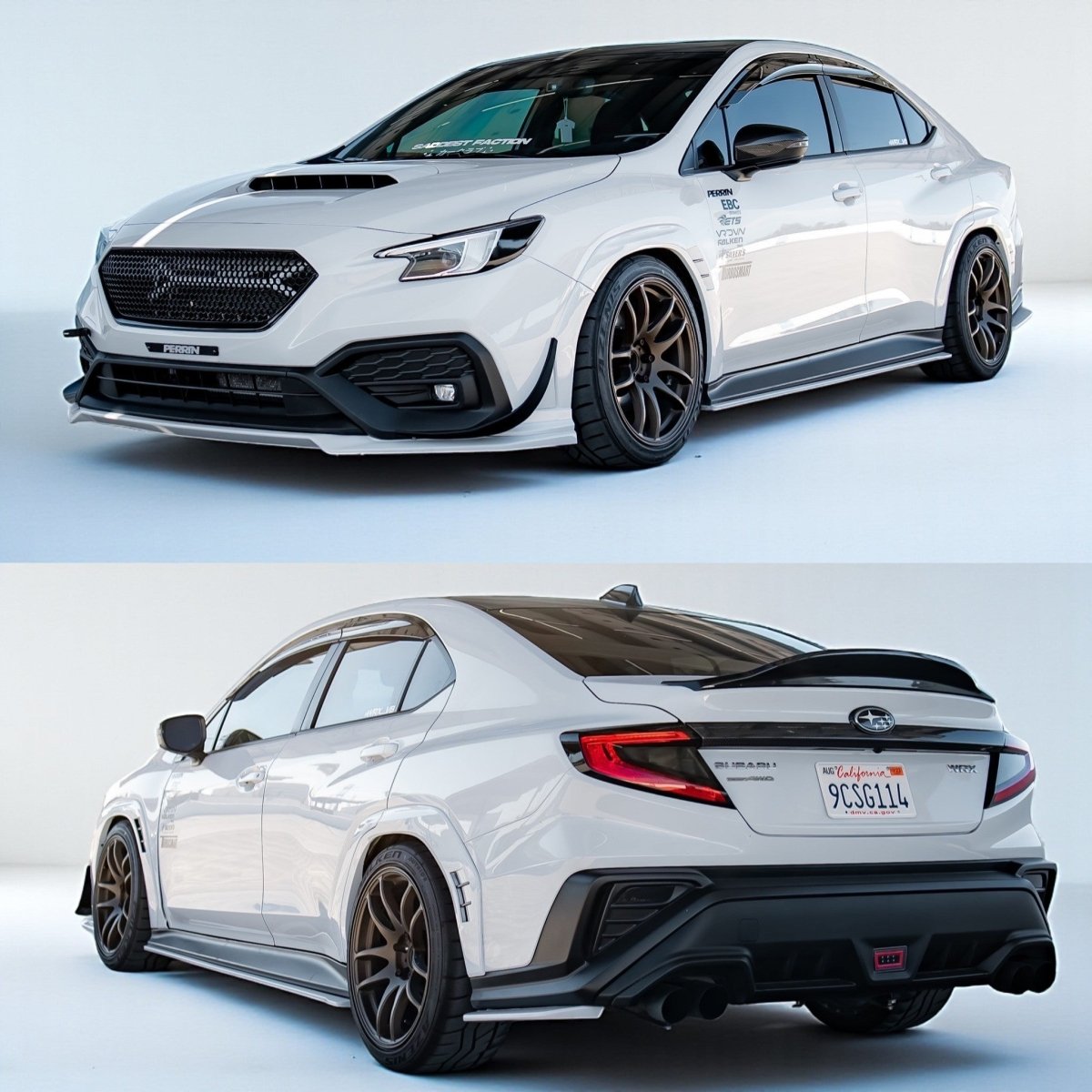 AeroflowDynamics [22 - 26 WRX] AFD Paint Matched Fender Flares - JDMuscleFendersVB-M6Y-FNDFLRCeramic White