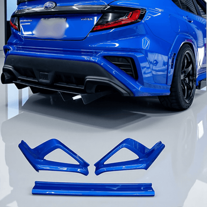 AeroflowDynamics [22 - 26 WRX] AFD Paint Matched Rear Bumper - JDMuscleBumpersVB-K7X-BUMPCOVERWorld Rally Blue Pearl