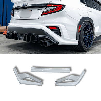 AeroflowDynamics [22 - 26 WRX] AFD Paint Matched Rear Bumper - JDMuscleBumpersVB-M6Y-BUMPCOVERCeramic White