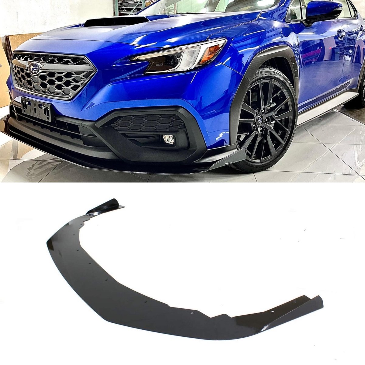 AeroflowDynamics [22 - 26 WRX] Front Splitter V7 - JDMuscleFront Wind Splitter22WRX-FRONTSPLITT-V7No LipNo Liner