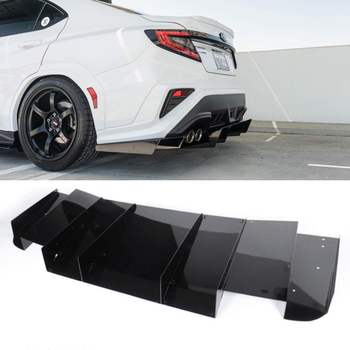 AeroflowDynamics [22 - 26 WRX] Rear Diffuser V2 - JDMuscleDiffusers and Vortex Generators22WRX-DIF-V2