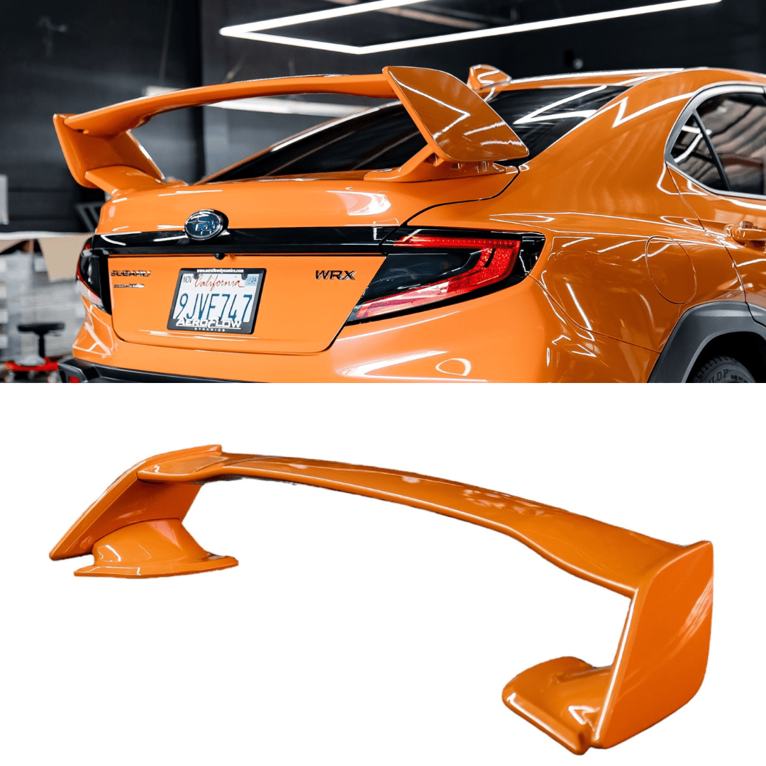 AeroflowDynamics [22 - 26 WRX] Sti Wing - JDMuscleSpoilers and Wingsafd100Solar Orange Pearl