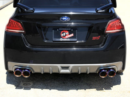 aFe [15-21 WRX/STI] Takeda 3-Inch to 2-1/2-Inch Cat-Back Exhaust - Blue Flame Tips - JDMuscleCat Back Exhaust Systemafe49-36810-L