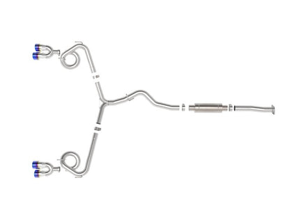 aFe [15-21 WRX/STI] Takeda 3-Inch to 2-1/2-Inch Cat-Back Exhaust - Blue Flame Tips - JDMuscleCat Back Exhaust Systemafe49-36810-L