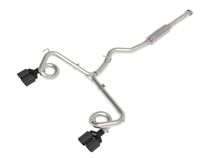 aFe [15-21 WRX/STI] Takeda Cat-Back Exhaust - Brushed Stainless Steel, Black Carbon Fiber Tips - JDMuscleCat Back Exhaust Systemafe49-36810-C