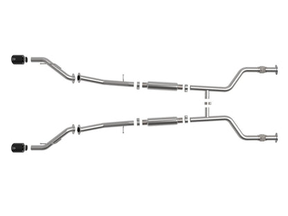 aFe 23 - 24 Nissan Z V6 - 3.0L Takeda 2 - 1/2in 304 Stainless Steel Cat - Back Exhaust System w/ Black Tips | 49 - 36138 - B - JDMuscleCat Back Exhaust Systemafe49-36138-B