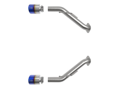 aFe 23 - 24 Nissan Z V6 - 3.0L | tt Takeda Stainless Steel Axle - Back Exhaust System w/ Blue Flame Tip | 49 - 36137 - L - JDMuscleAxle Back Exhaustsafe49-36137-L