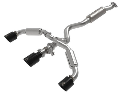 aFe 23 - 24 Toyota GR Corolla L3 1.6L | t Gemini XV 3in to 2 - 1/2in Cat Back Exhaust w/ Black Tips - JDMuscleSPKafe49-36070-B