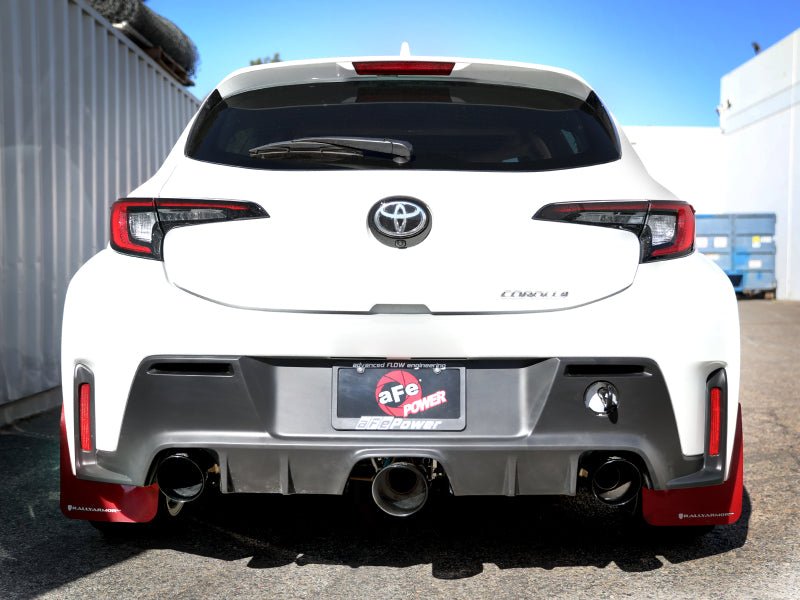 aFe 23 - 24 Toyota GR Corolla L3 1.6L | t Gemini XV 3in to 2 - 1/2in Cat Back Exhaust w/ Black Tips - JDMuscleSPKafe49-36070-B