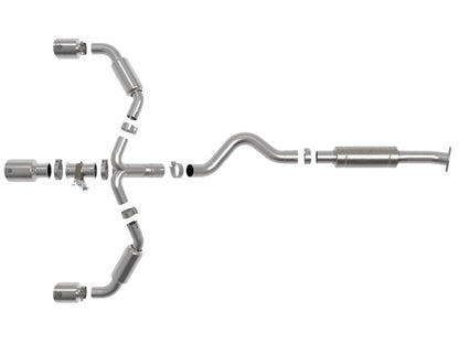 aFe 23 - 24 Toyota GR Corolla L3 1.6L | t Gemini XV 3in to 2 - 1/2in Cat Back Exhaust w/ Polished Tips - JDMuscleSPKafe49-36070-P