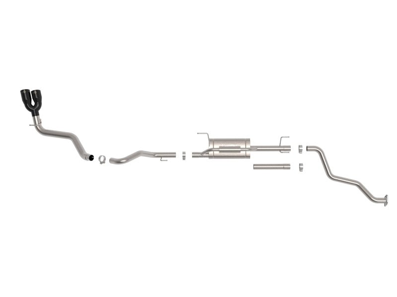 aFe 24 - 25 Toyota Tacoma L4 - 2.4L (t) Vulcan Series 2.5in to 3in Cat - Back w/ Black Tip - JDMuscleSPKafe49-36078-B