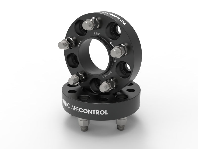 aFe CONTROL Billet Aluminum Wheel Spacers 5x114.3 CB70.5 1.25in - 15 - 24 Ford Mustang/20 - 23 Explorer - JDMuscleSPK680930