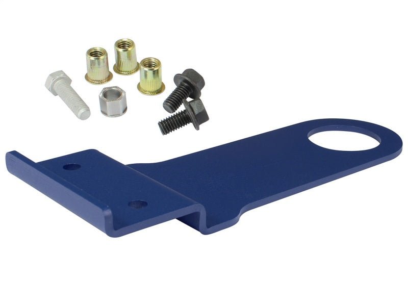 aFe Control Front Tow Hook for Chevrolet Corvette C6 (2005 - 2013) – Blue Powder Coat, Part Number afe450 - 401005 - L | afe450 - 401005 - L - JDMuscleSPK4341011