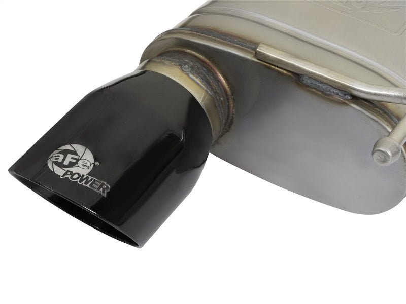 aFe MACHForce XP 2.5in 409 Stainless Axle Back Exhaust w/ Black Tips 15 - 17 Ford Mustang I4 - 2.3L | t - JDMuscleShop the look 2afe49-43085-B