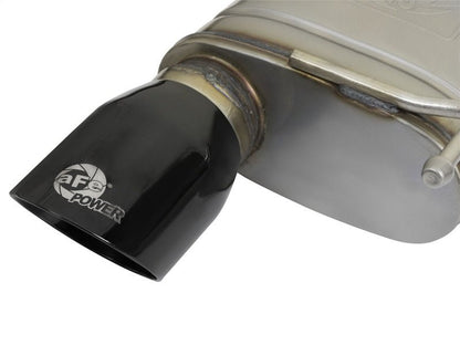 aFe MACHForce XP 2.5in 409 Stainless Axle Back Exhaust w/ Black Tips 15 - 17 Ford Mustang I4 - 2.3L | t - JDMuscleShop the look 2afe49-43085-B