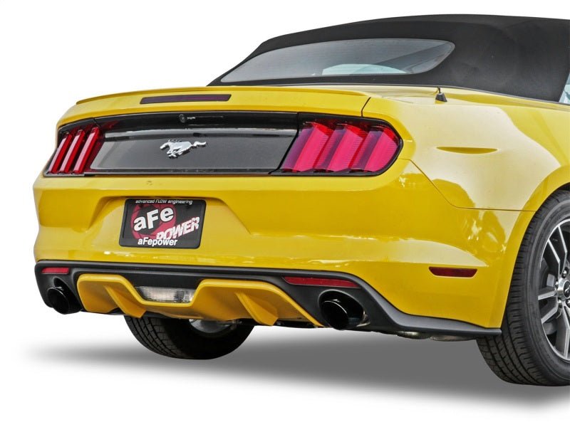 aFe MACHForce XP 2.5in 409 Stainless Axle Back Exhaust w/ Black Tips 15 - 17 Ford Mustang I4 - 2.3L | t - JDMuscleShop the look 2afe49-43085-B