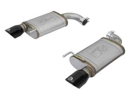 aFe MACHForce XP 2.5in 409 Stainless Axle Back Exhaust w/ Black Tips 15 - 17 Ford Mustang I4 - 2.3L | t - JDMuscleShop the look 2afe49-43085-B