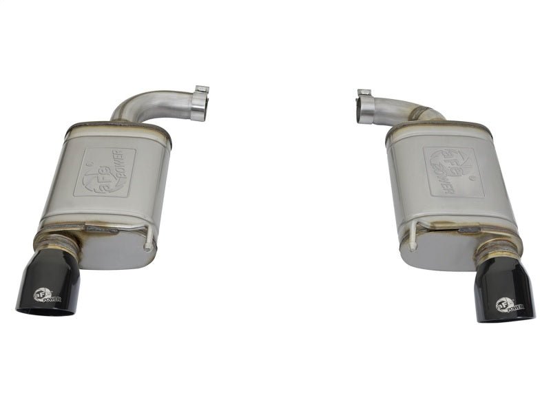 aFe MACHForce XP 2.5in 409 Stainless Axle Back Exhaust w/ Black Tips 15 - 17 Ford Mustang I4 - 2.3L | t - JDMuscleShop the look 2afe49-43085-B